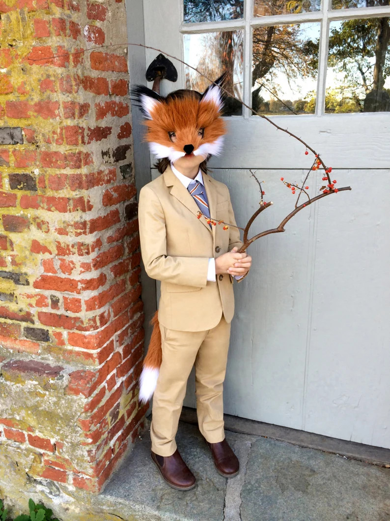 Children's Faux Fox Fur Mask, handmade | Etsy (Global)