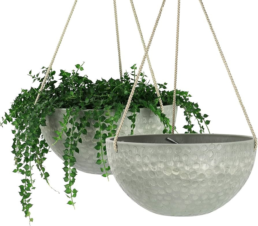LA JOLIE MUSE Hanging Planters for Indoor Plants, Medium Hanging Planters with Drain Holes, Outdo... | Amazon (US)