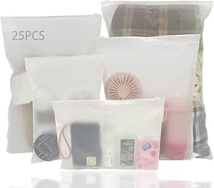 ORACHA 25pcs Zip Lock Bags- Reusable Space Saving Hospital Bag Maternity Essentials- Frosted Wate... | Amazon (UK)