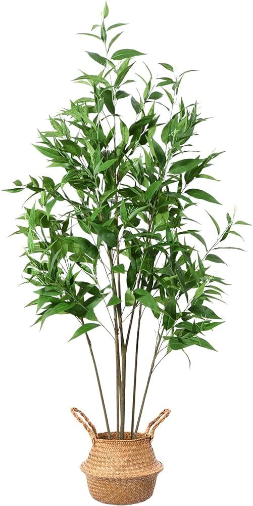 Ferrgoal Artificial Eucalyptus Tree, 63 Inch Tree Fake Plant in Pot for Home and Office Decor, Po... | Amazon (CA)