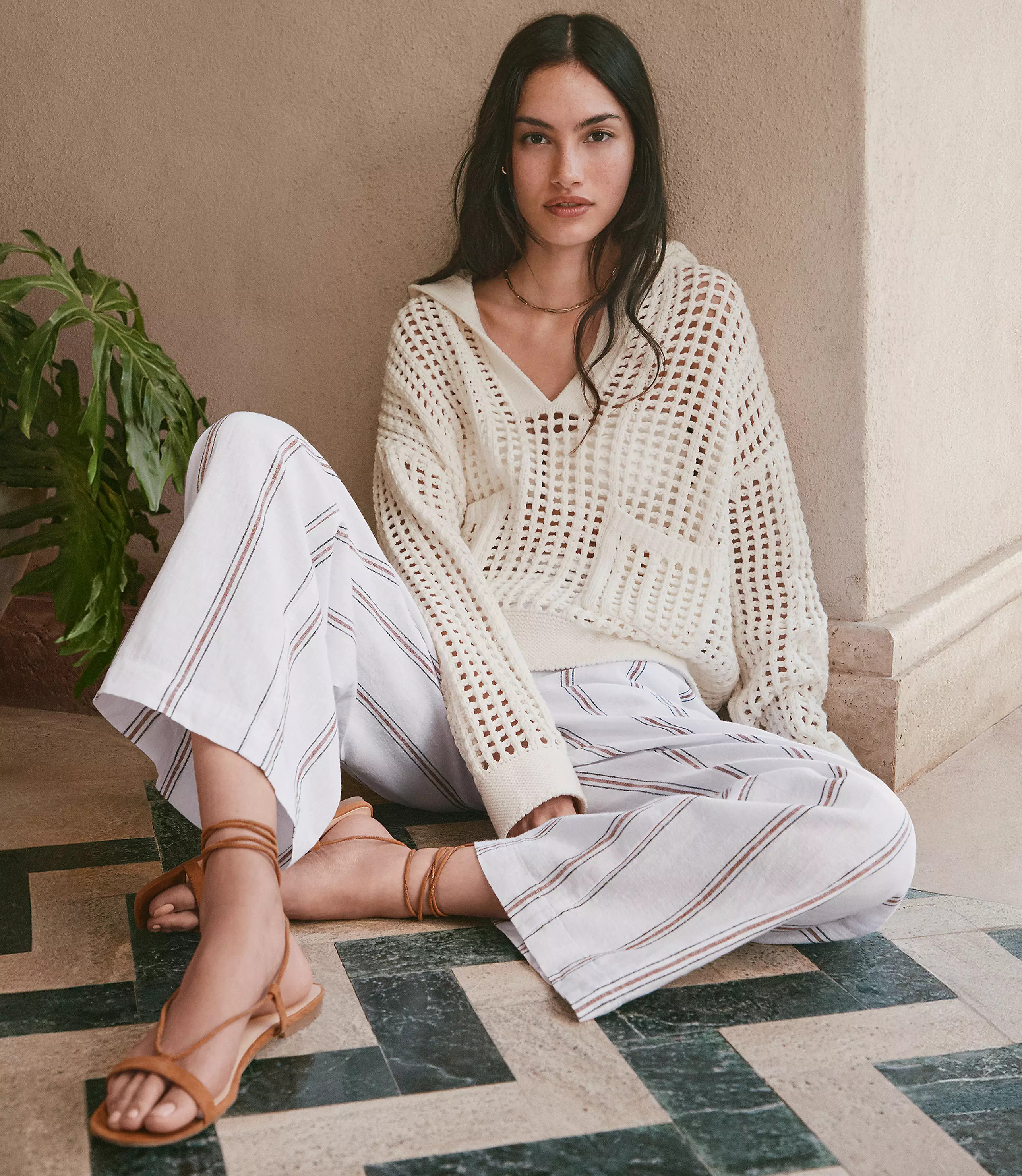 Lou & Grey Open Stitch Hoodie Sweater | LOFT