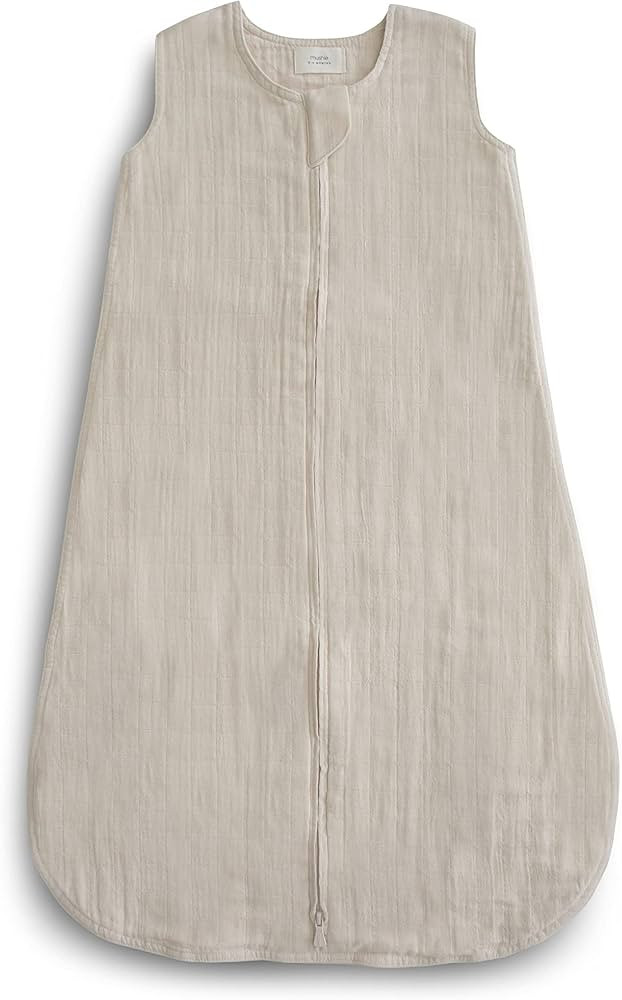 mushie Baby Wearable Blanket | 100% Organic Cotton Muslin | Sleeping Bag for Infants (Fog) | Amazon (US)