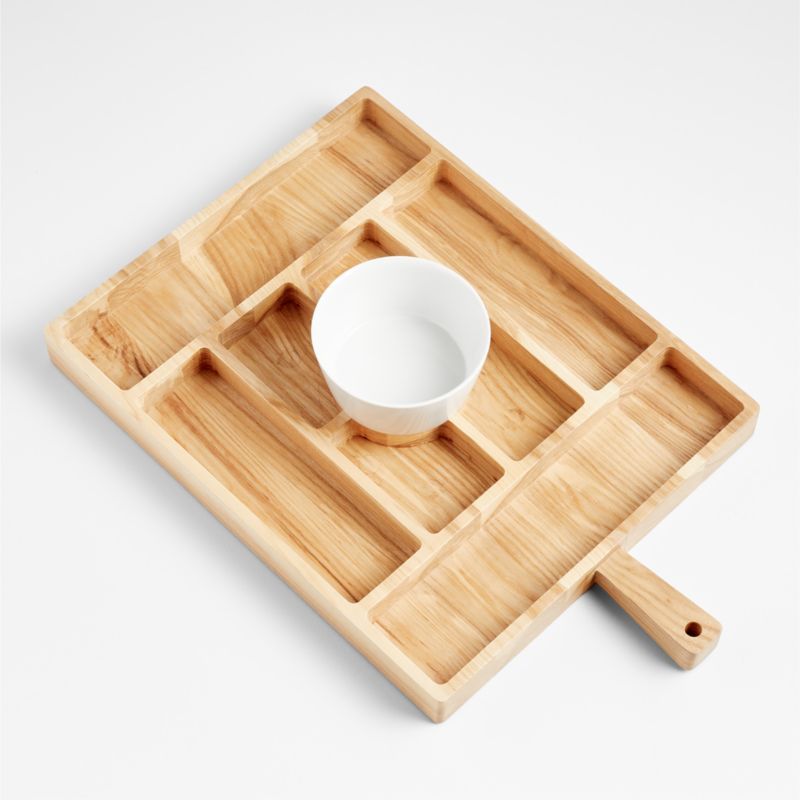 Carson Ash Large Serving Board with Verge 6" Bowl + Reviews | Crate & Barrel | Crate & Barrel