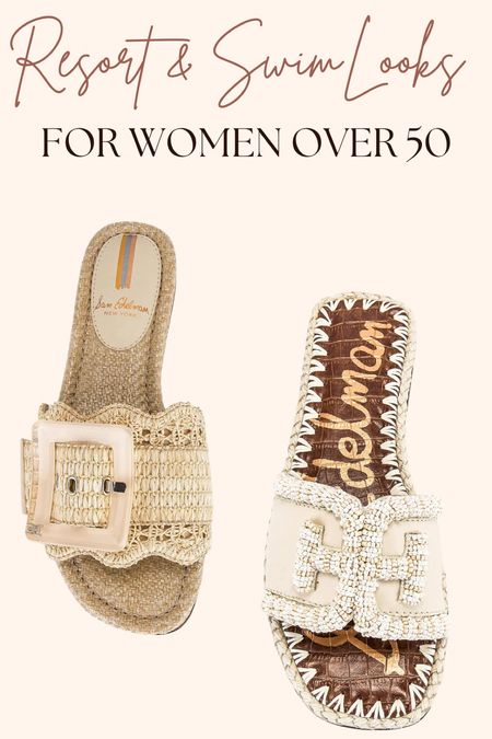 Neutral flat sandals for vacation, resort wear, packing for vacation, new spring summer sandals, vacation outfits, favorite sandals, dolce vita sandals, Sam Edelman sandals, over 50 fashions, swim style 

#LTKtravel #LTKover40 #LTKswim