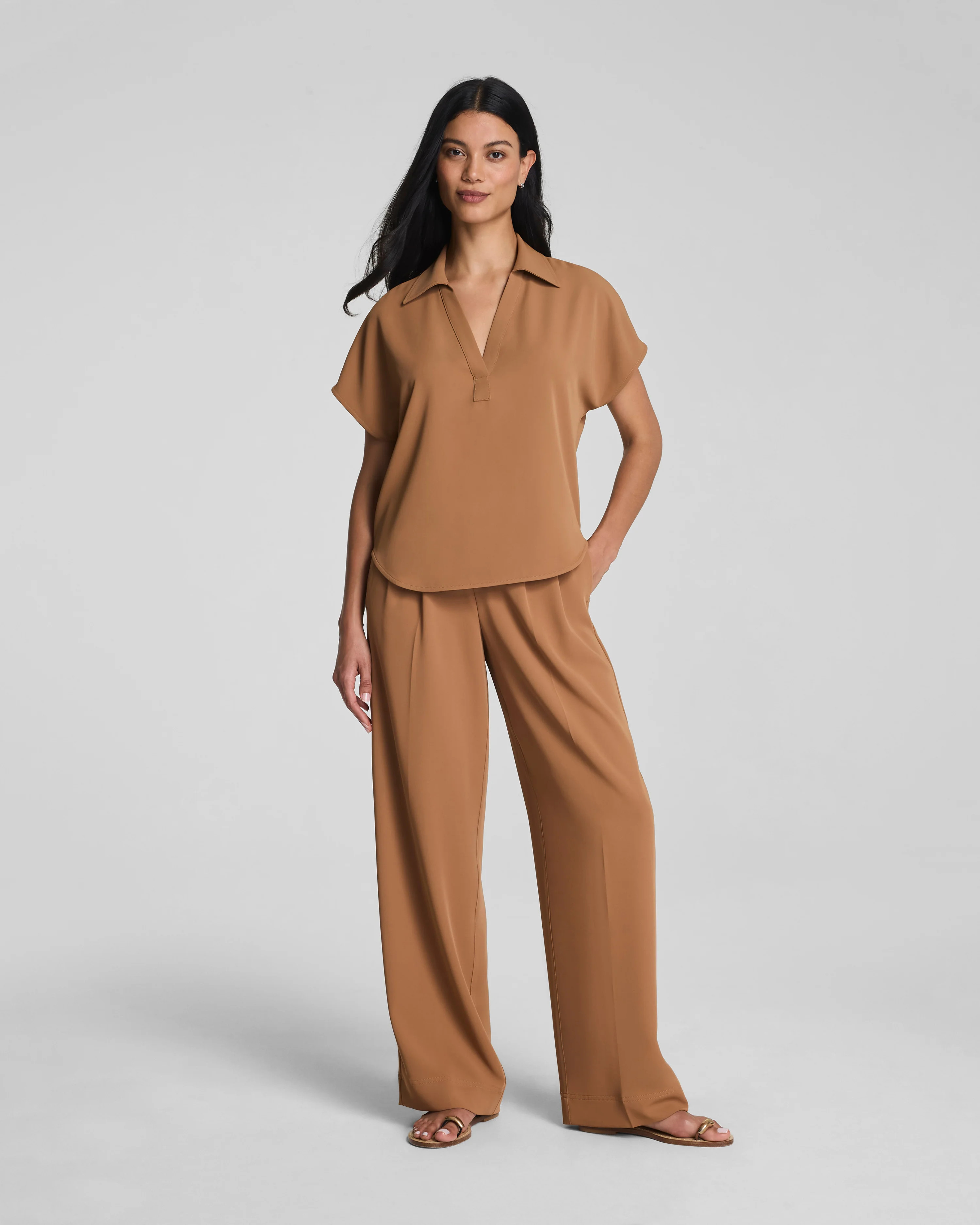 SPANX® CarryOn Pleated Wide Leg Pant | Spanx