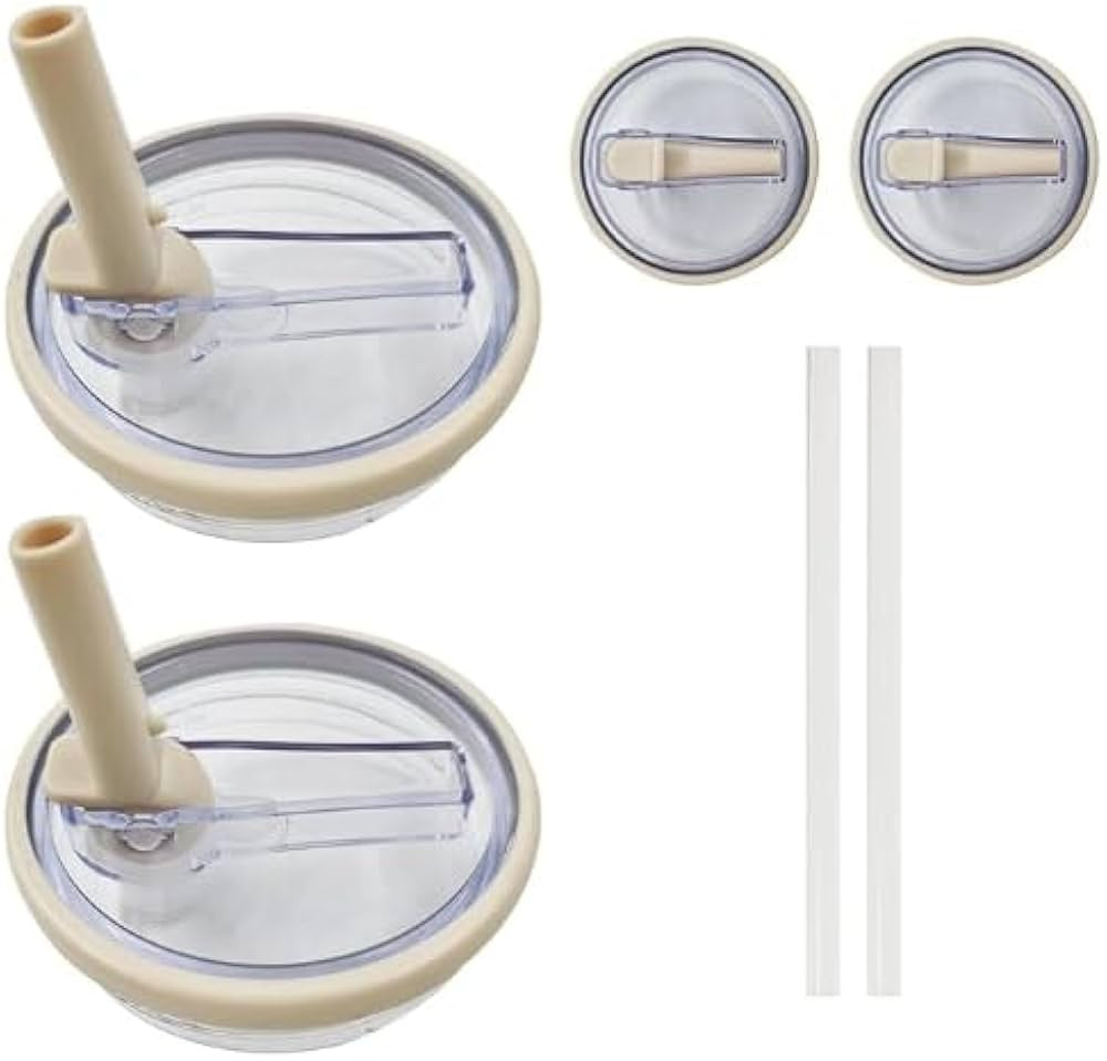 2 PCS 40 oz Replaceble Tumbler Flip Straw Lid for Stanley Quencher, Straw Lid Replacement Fit for... | Amazon (US)