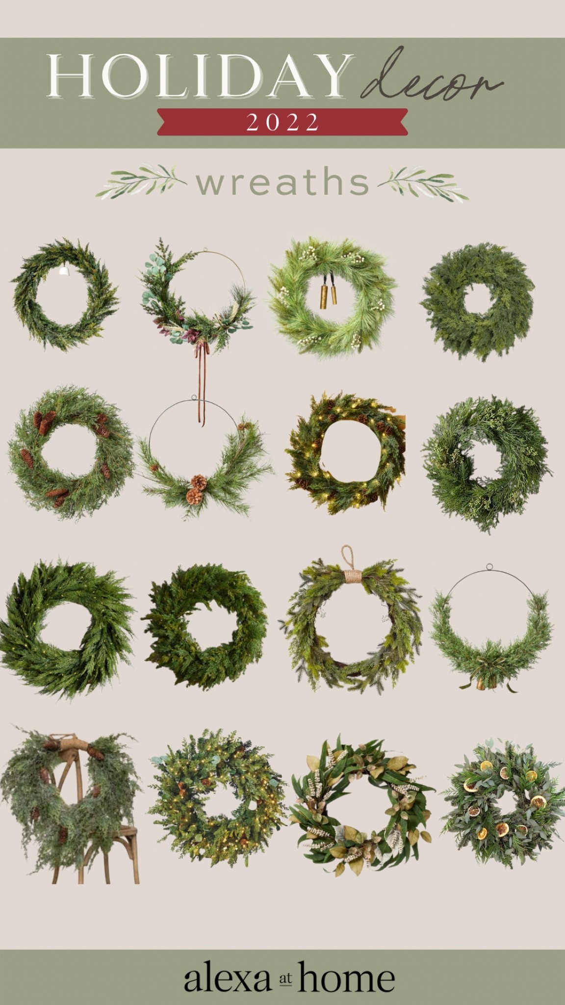 Holiday wreath, holiday decor, wreath round up, pine wreath, cedar wreath, seasonal decor, wreaths, eucalyptus wreath , faux wreaths, pinecone wreath 

#LTKSeasonal #LTKhome #LTKHoliday