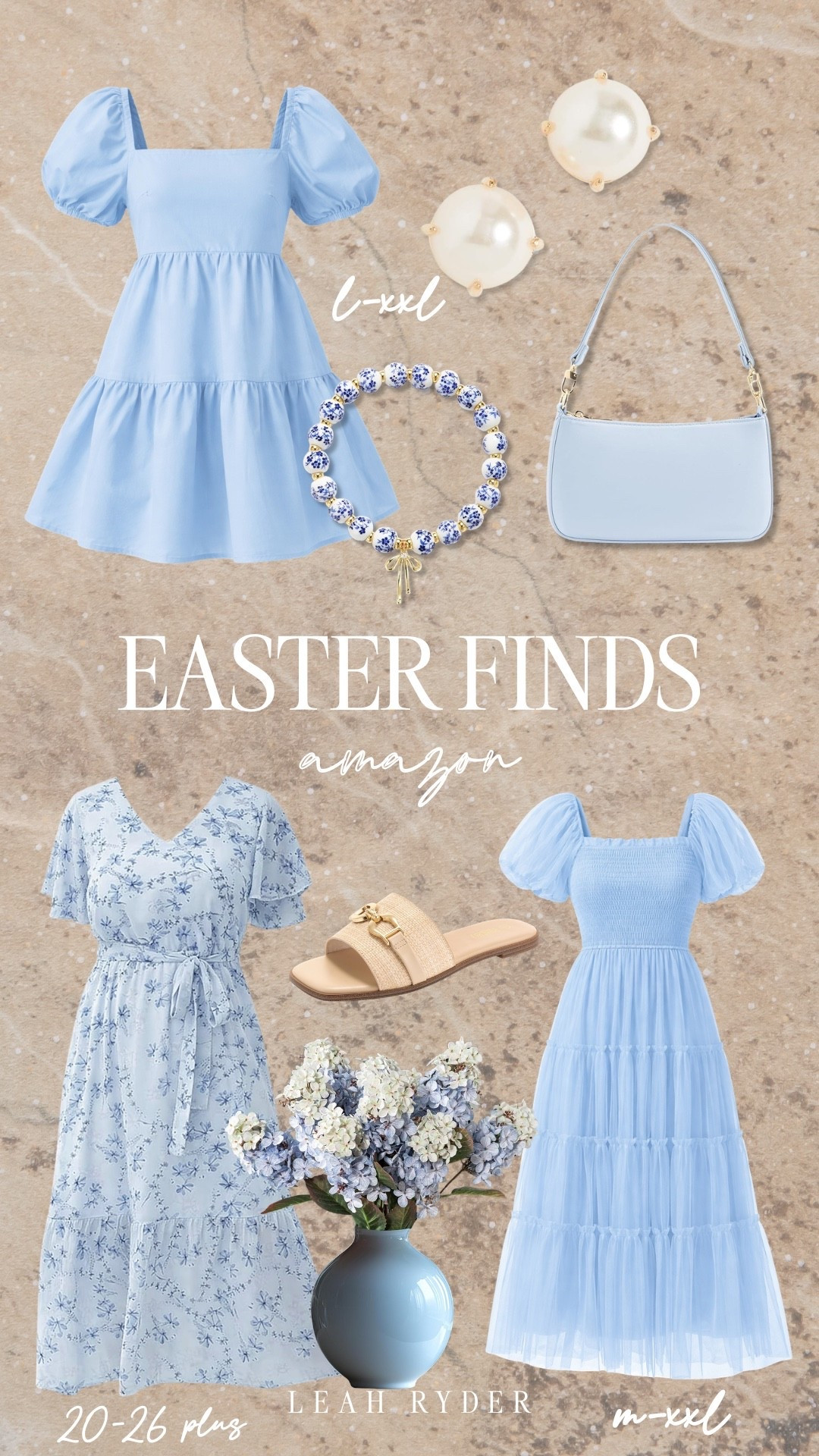 These Amazon Easter finds include blue tiered dresses, puff sleeve styles, floral midi dresses, statement earrings, and coordinating handbags. Perfect for Easter brunch, spring events, and family gatherings in inclusive sizing. Soft blue tones and feminine details create effortless spring outfit inspiration. Affordable Amazon Easter dresses and accessories for polished seasonal styling.

#LTKSeasonal #LTKPlusSize
