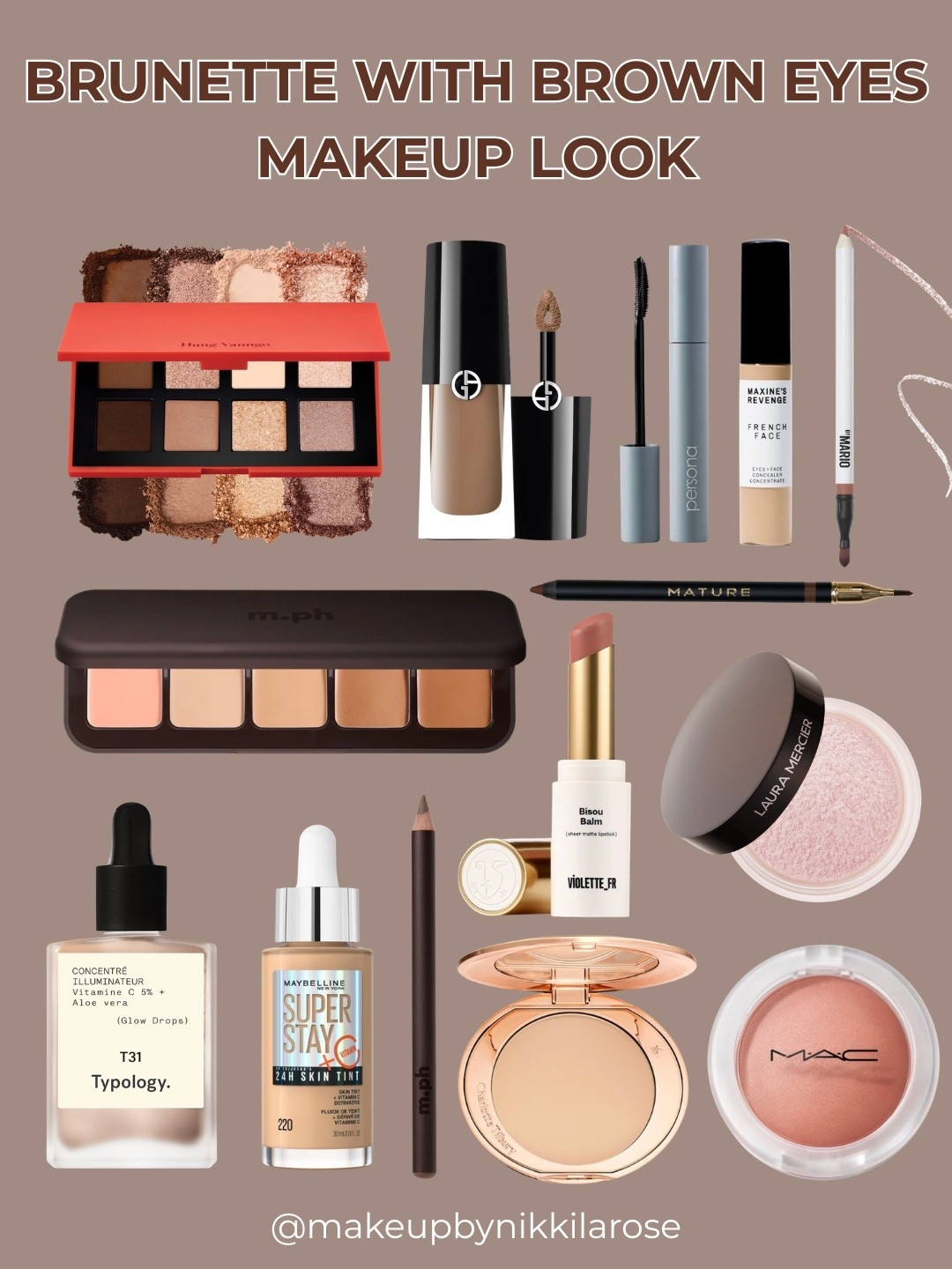 everything used for the brunette + brown eye tutorial

#LTKBeauty