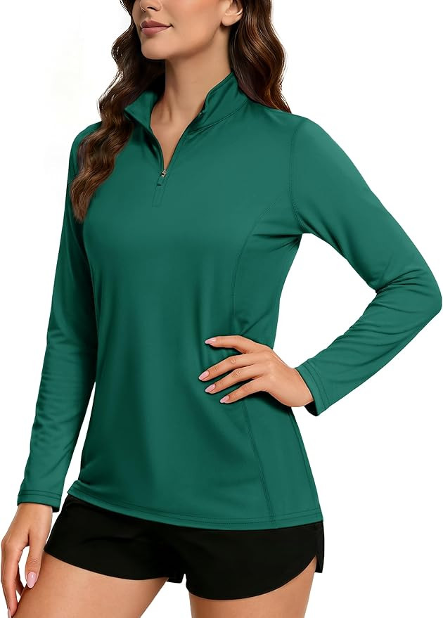 TACVASEN Women's Quarter Zip Pullover Golf Shirts UPF 50+ Long Sleeve Sun Shirts UV Protection Wo... | Amazon (US)