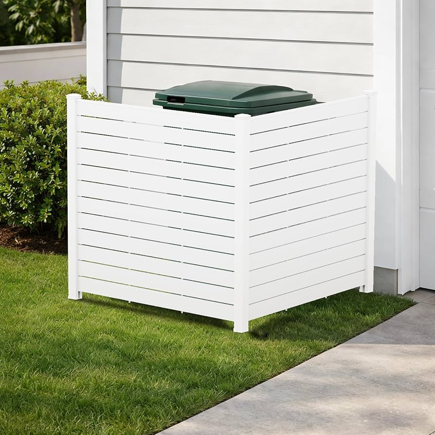Kozyard 50" W x 48" H Outdoor Privacy Screen with Aluminum Posts, Air Conditioner Fence Panels, P... | Amazon (US)