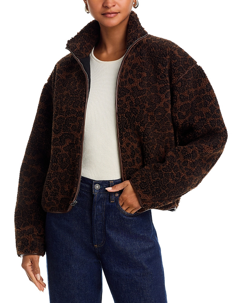 rag & bone Sun Sherpa Zip Up Leopard Jacket | Bloomingdale's (US)