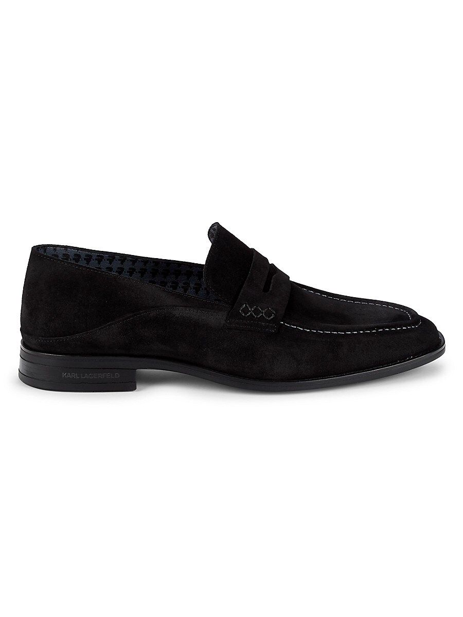 Karl Lagerfeld Paris Men's Suede Loafers - Black - Size 8 | Saks Fifth Avenue OFF 5TH