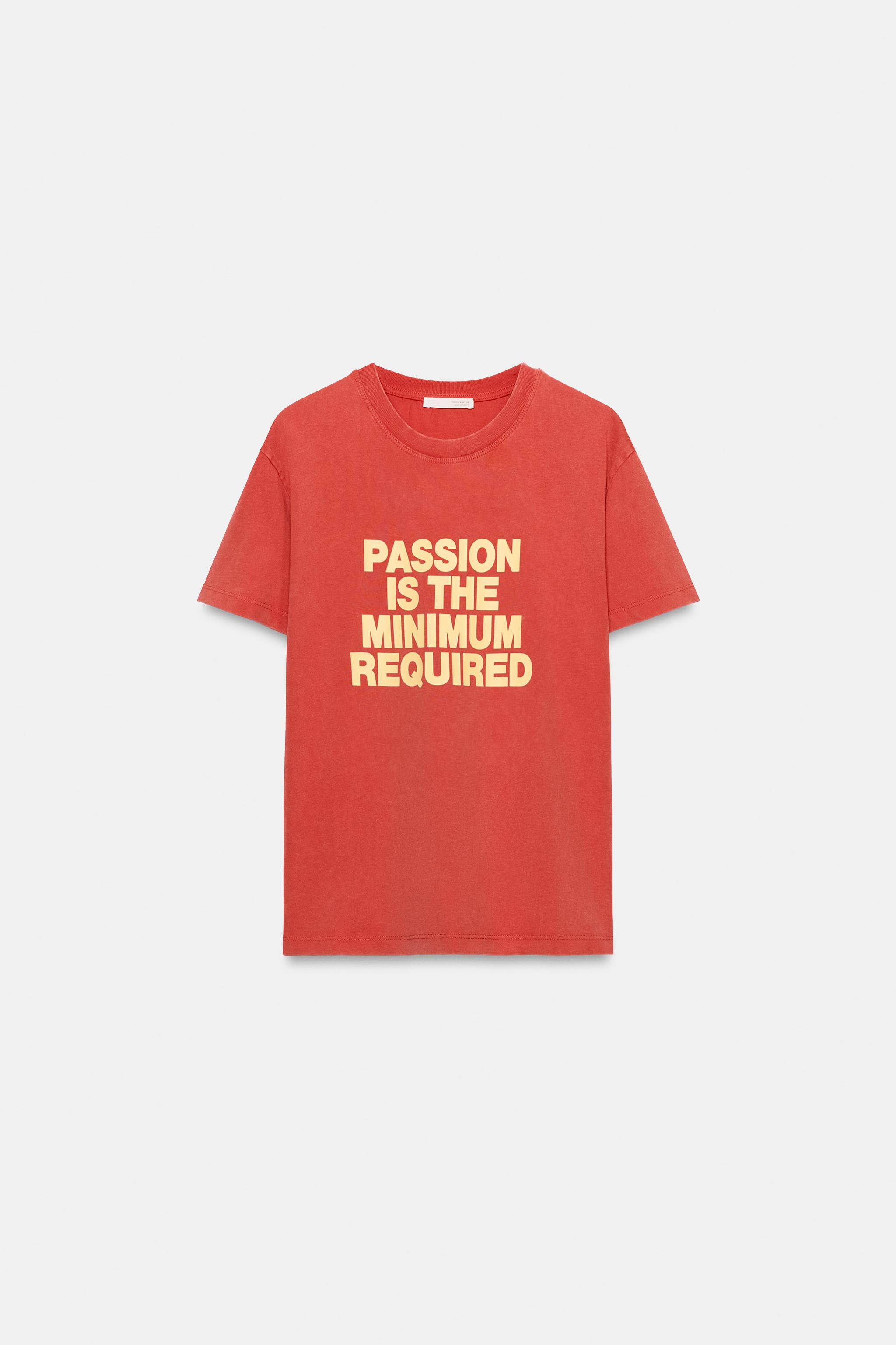 FADED EFFECT SLOGAN T-SHIRT | Zara UK