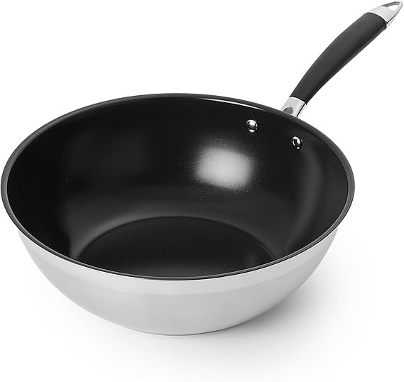 Amazon Basics 28cm Ceramic Non-Stick Wok Pan | Amazon (DE)