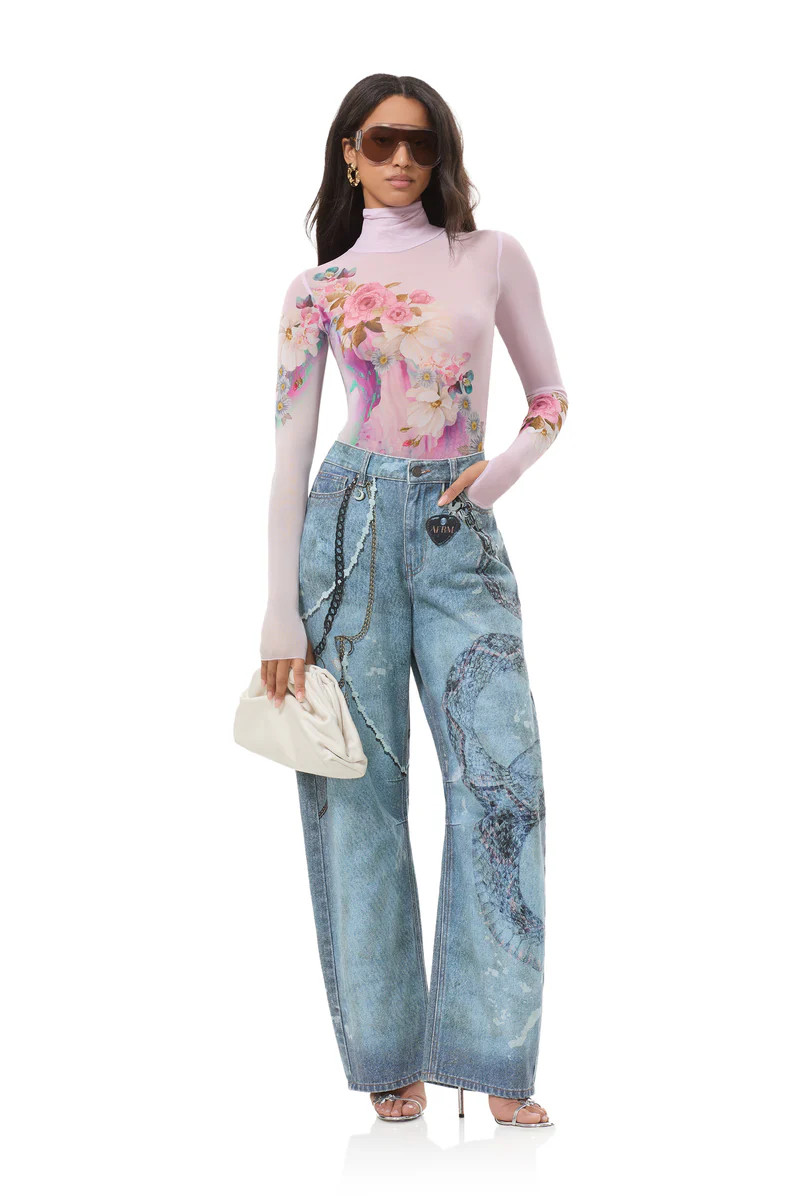 Zadie Top - Marble Floral | ShopAFRM