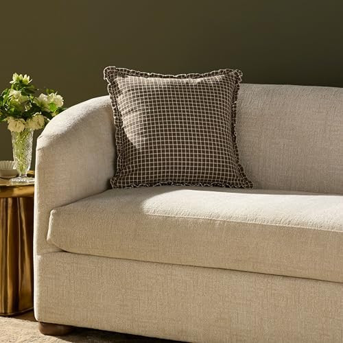 Loloi Chris Loves Julia Dinah Collection PCJ0012 Chocolate 18'' x 18'' Cover Only Pillow | Amazon (US)