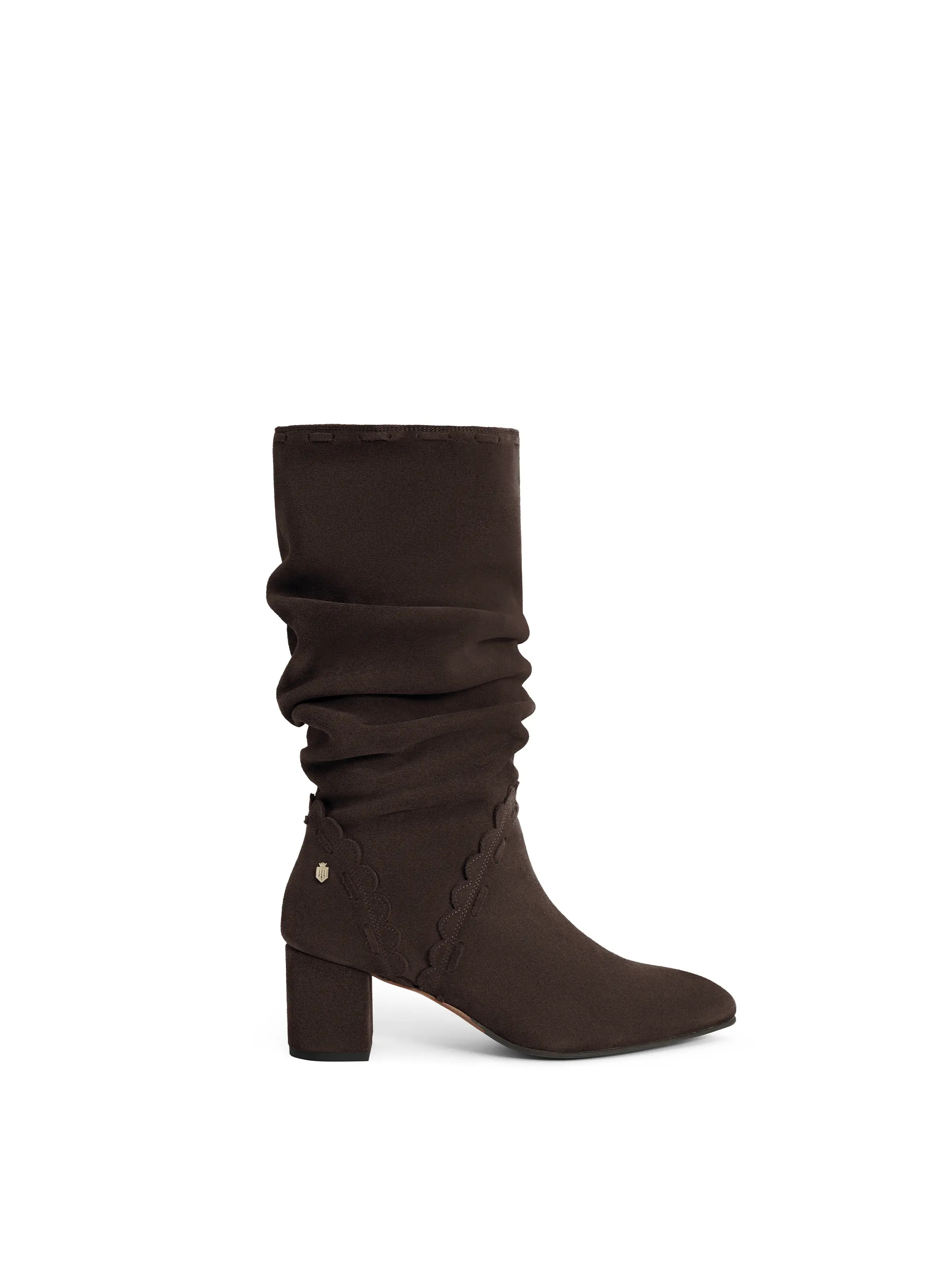 Bakewell - Women's Slouch Boots - Chocolate Suede | Fairfax & Favor | Fairfax & Favor (UK)