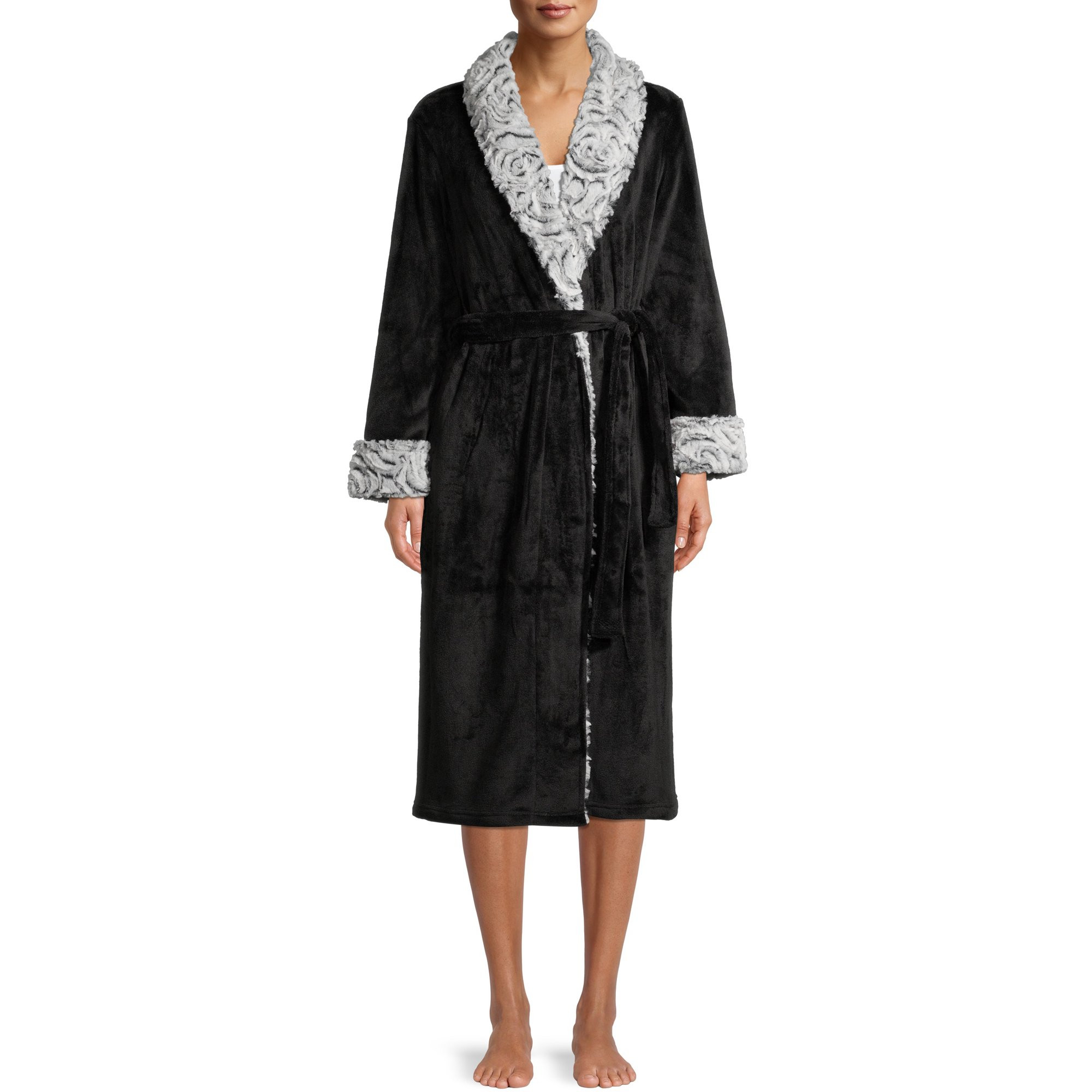 Secret Treasures Women's and Women’s Plus Superminky Robe | Walmart (US)