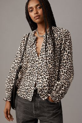 The Keira Collared Button-Front Blouse by Pilcro: Long-Sleeve Edition | Anthropologie (US)