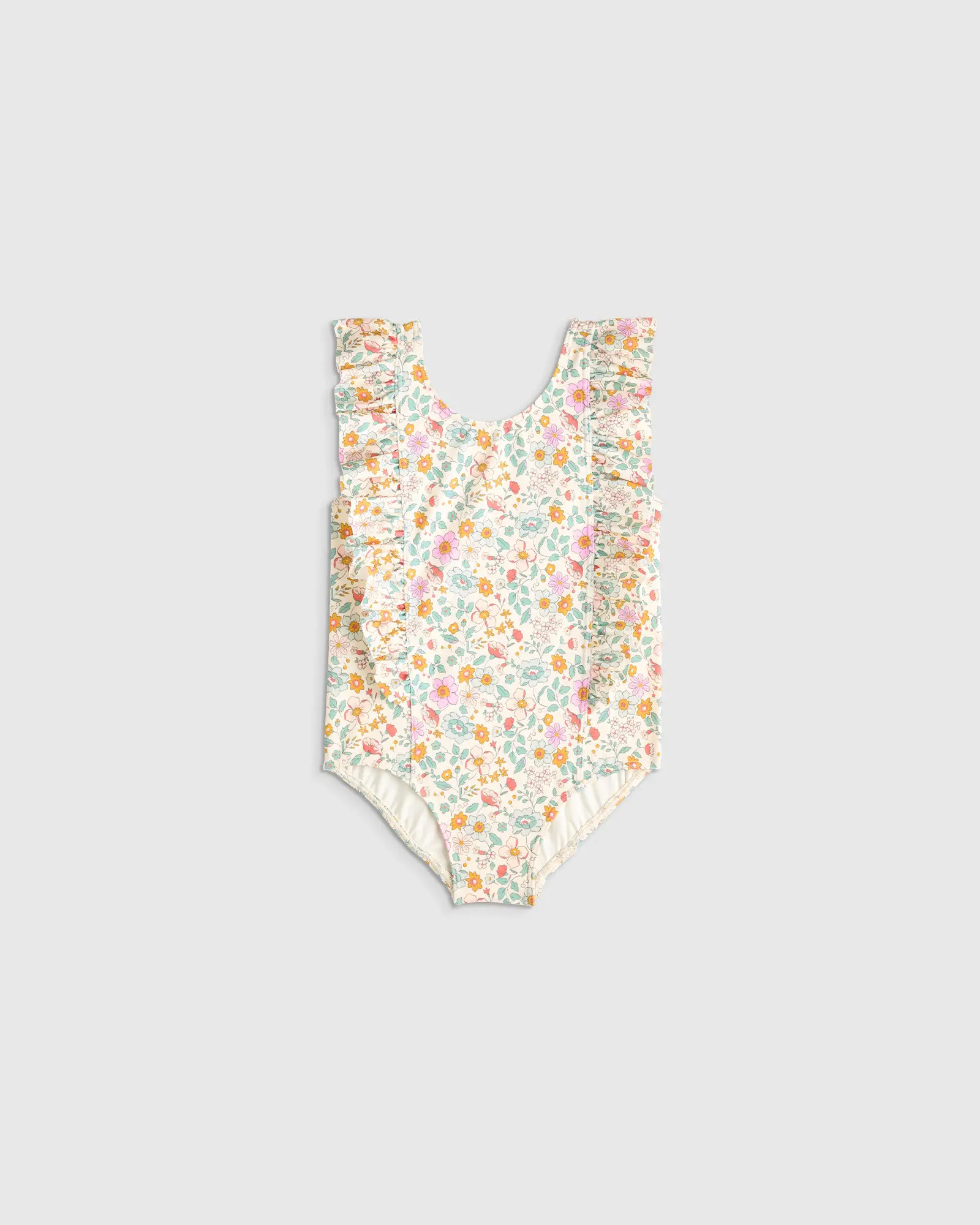 Ruffle One Piece Swimsuit - Toddler in Soft Ditsy Floral | Quince