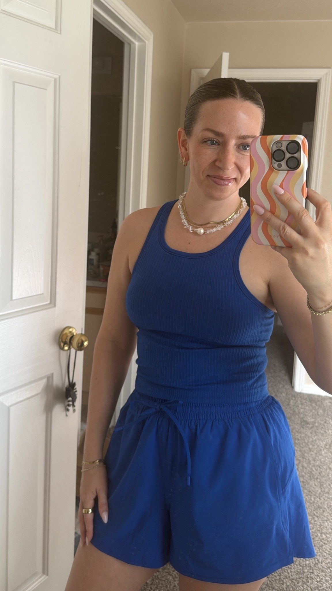 My favorite lululemon tank - size 6 (the bra band fits great but the bottom of the tank is a little loose)

Loving these shorts too - size 8 (fit very comfortably)

Color = galactic cobalt (mostly sold out unfortunately)

#LTKActive #LTKFindsUnder100
