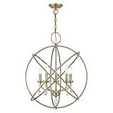 Livex Lighting 40905-01 Aria Collection 5-Light Chandelier for Entryways and Bedrooms, Antique Brass | Amazon (US)