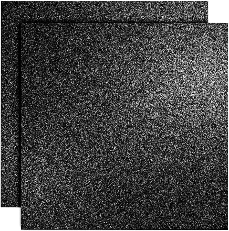 YINUOYOUJIA Black Glitter Cardstock Paper 12 Sheets 12" x 12" Heavyweight Glitter Cardstock Const... | Amazon (US)