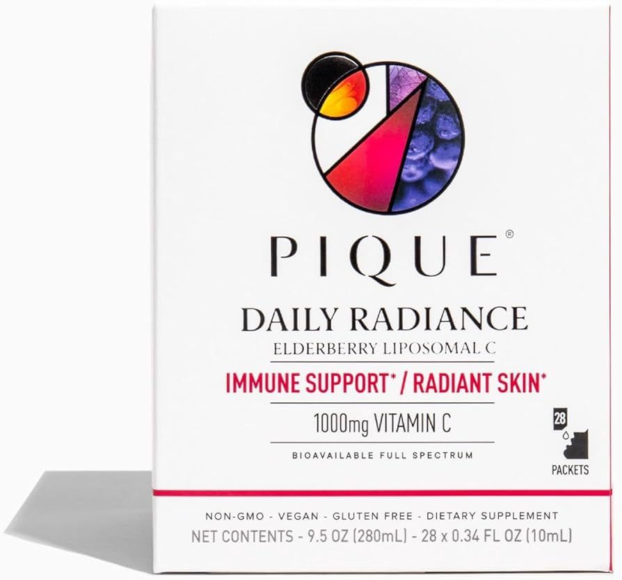 PIQUE Daily Radiance Liposomal Vitamin C for Immune Support - 1,000 mg Vitamin C & 1,900 mg Elder... | Amazon (US)