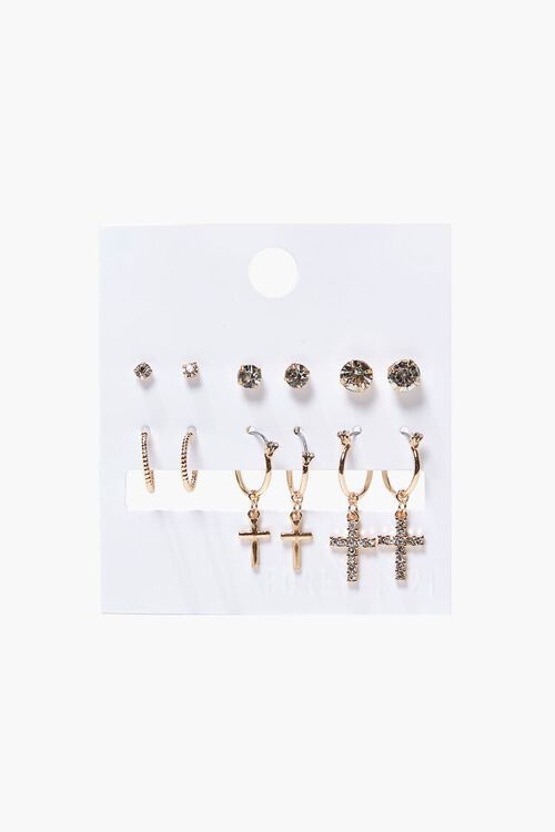 Rhinestone Stud & Drop Earring Set | Forever 21 (US)