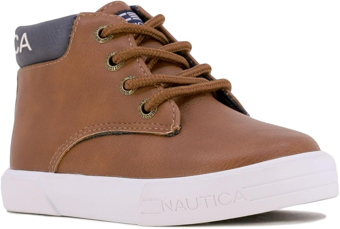 Nautica Kids Chukka Boots with Lace-Up and Zipper Ankle Bootie Design | Boys-Girls | Dress Shoes ... | Amazon (US)