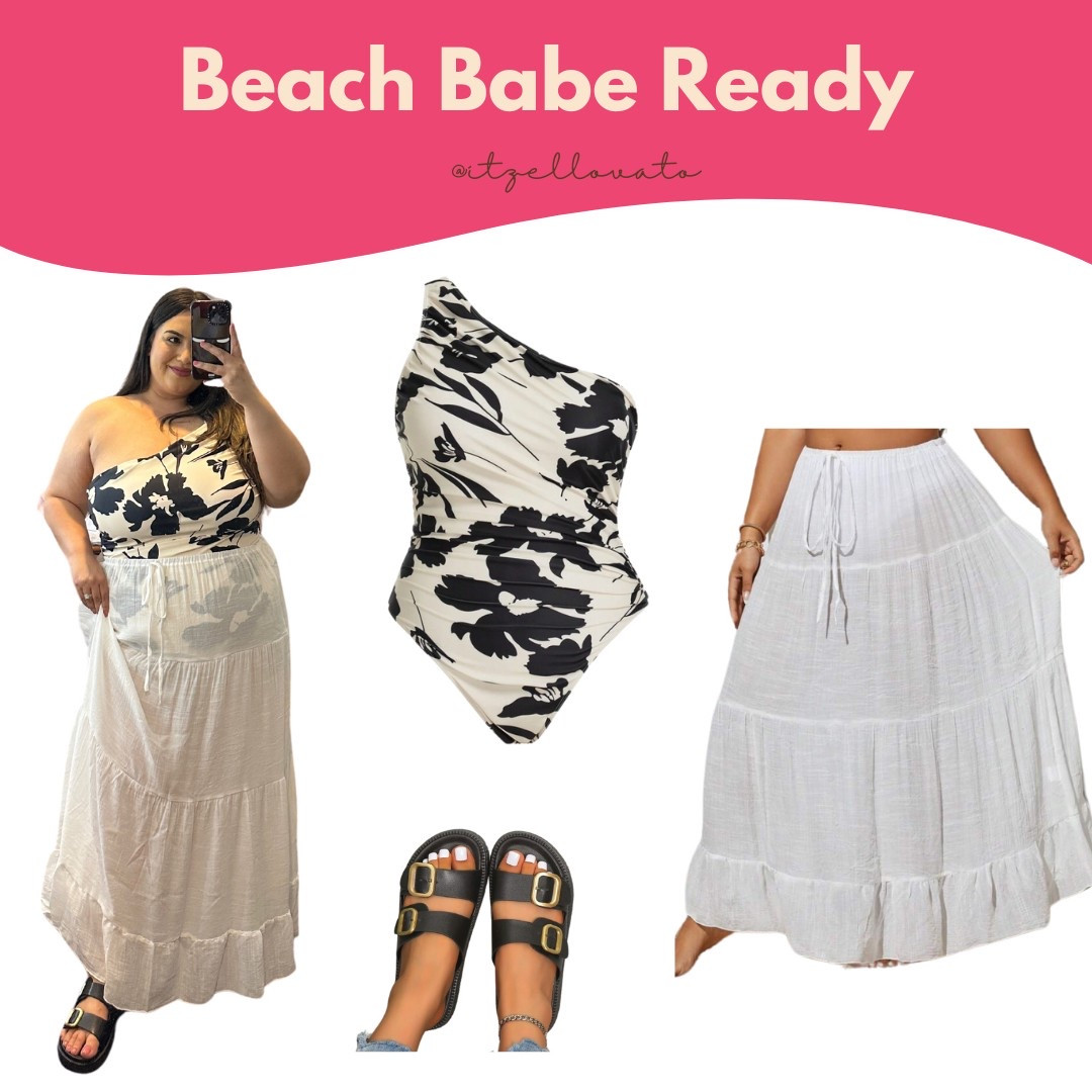 Beach Babe Ready. Black and white swimsuit. 

#LTKStyleTip #LTKMidsize #LTKPlusSize