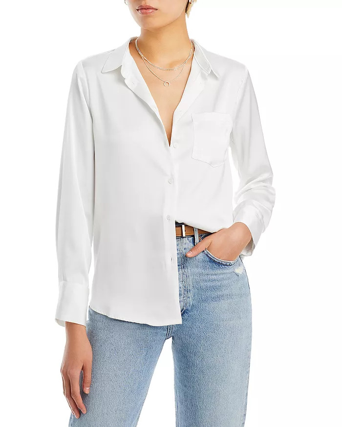 Satin Button Front Blouse - 100% Exclusive | Bloomingdale's (US)