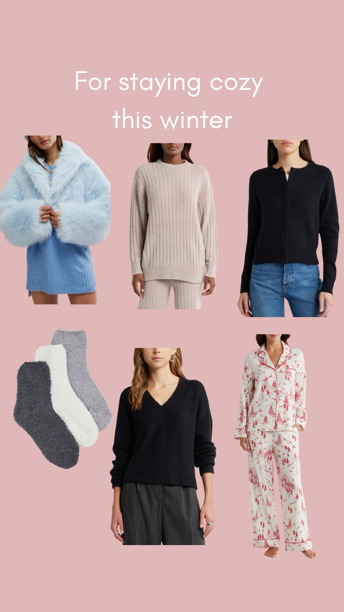 Cozy winter clothes. 

#LTKHoliday #LTKSeasonal