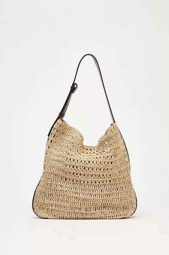 RAFFIA EFFECT BUCKET BAG | Zara US