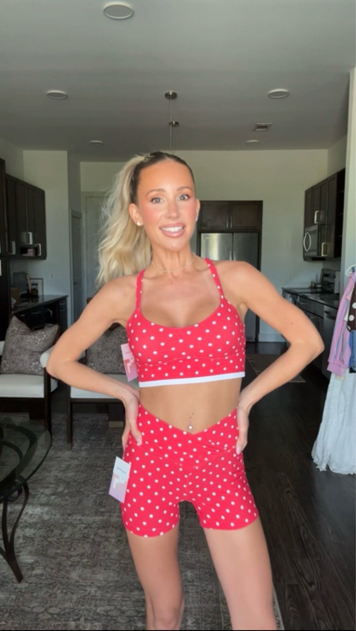Cutest workout set I ever did see! 😍 
Wearing XS in top & bottoms


Target. Target finds. Target style. Outfit. Ootd. Matching set. Red. Polka dots. Activewear. Biker shorts. Sports bra. Patriotic. Memorial Day weekend outfit.

#LTKActive #LTKootd