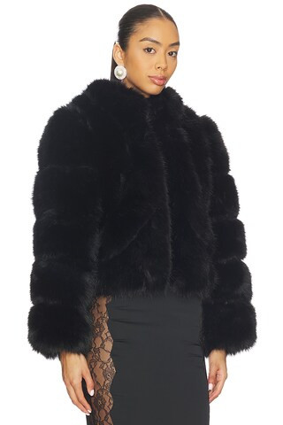 Icon Fur Jacket in Jet Black | Revolve Clothing (Global)