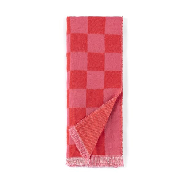 Shiraleah Pink And Red "Merry" Reversible Throw Blanket - Walmart.com | Walmart (US)