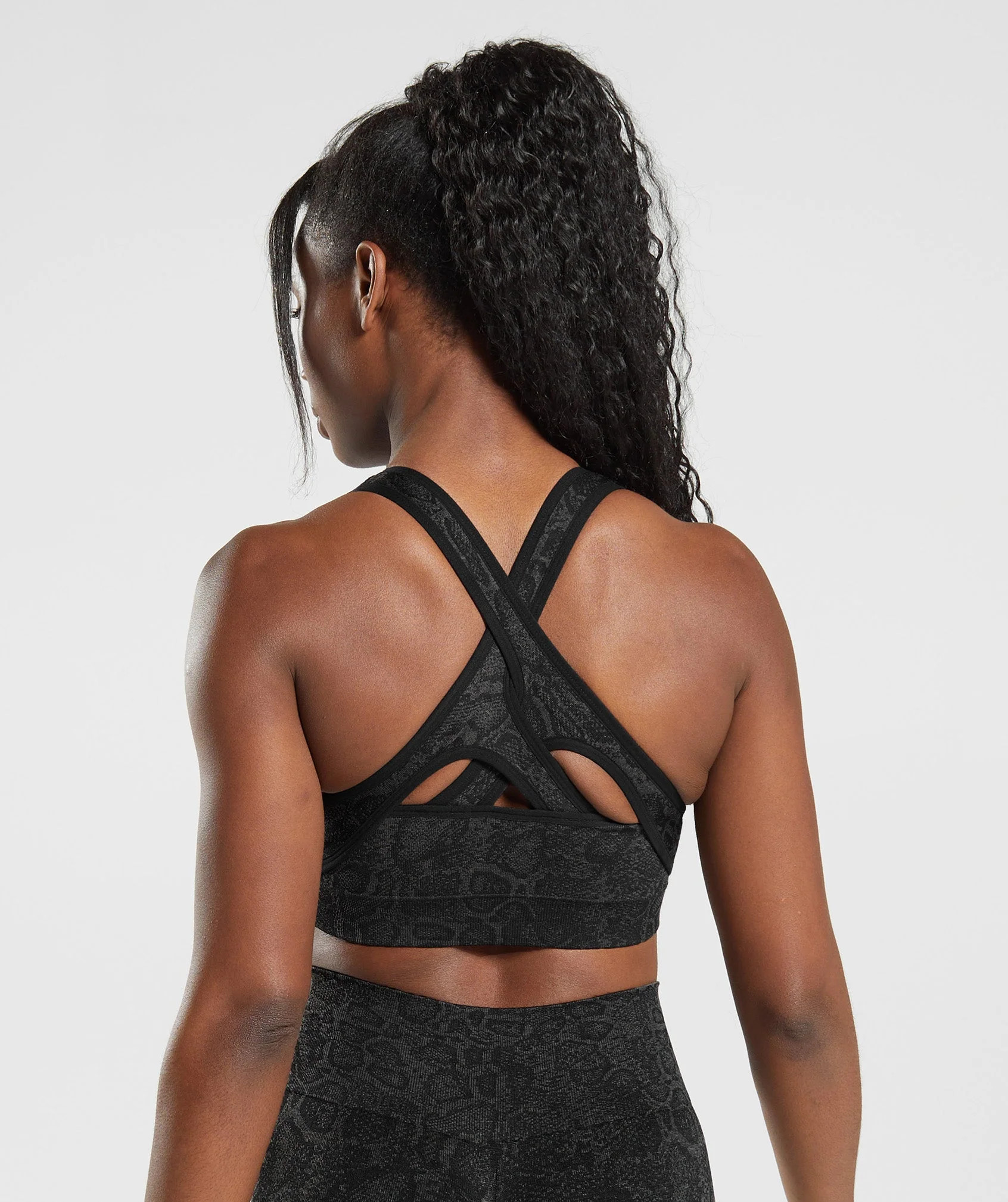 Gymshark Adapt Animal Seamless Sports Bra - Urban Grey/Black | Gymshark US