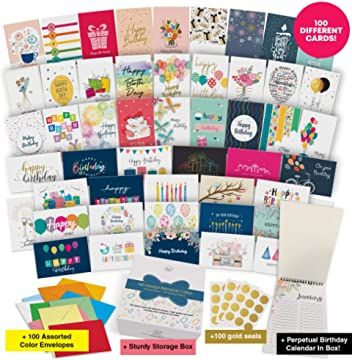 Dessie 100 Unique Birthday Cards Assortment with Greetings Inside | Dessie Shop