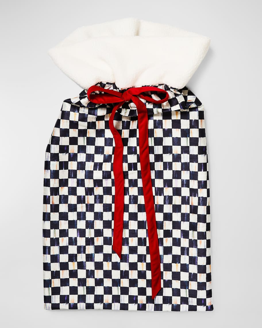 MacKenzie-Childs Courtly Check Christmas Santa Bag | Neiman Marcus