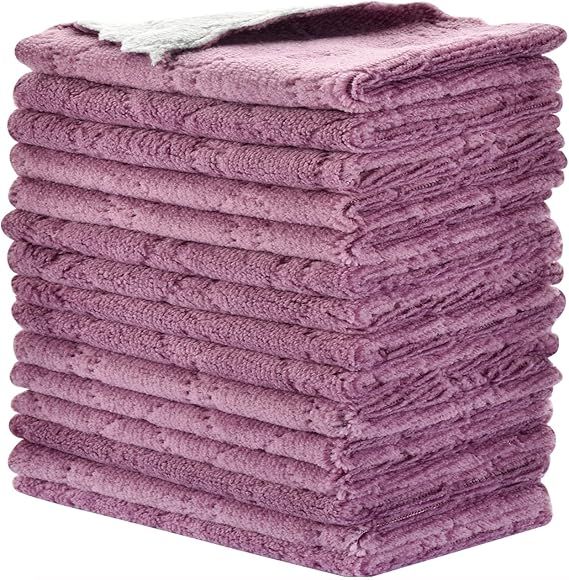 Small Reusable Cleaning Cloths, Kitchen Towels Dish Towels, 6 x 10 inch, Super Absorbent Multipur... | Amazon (US)