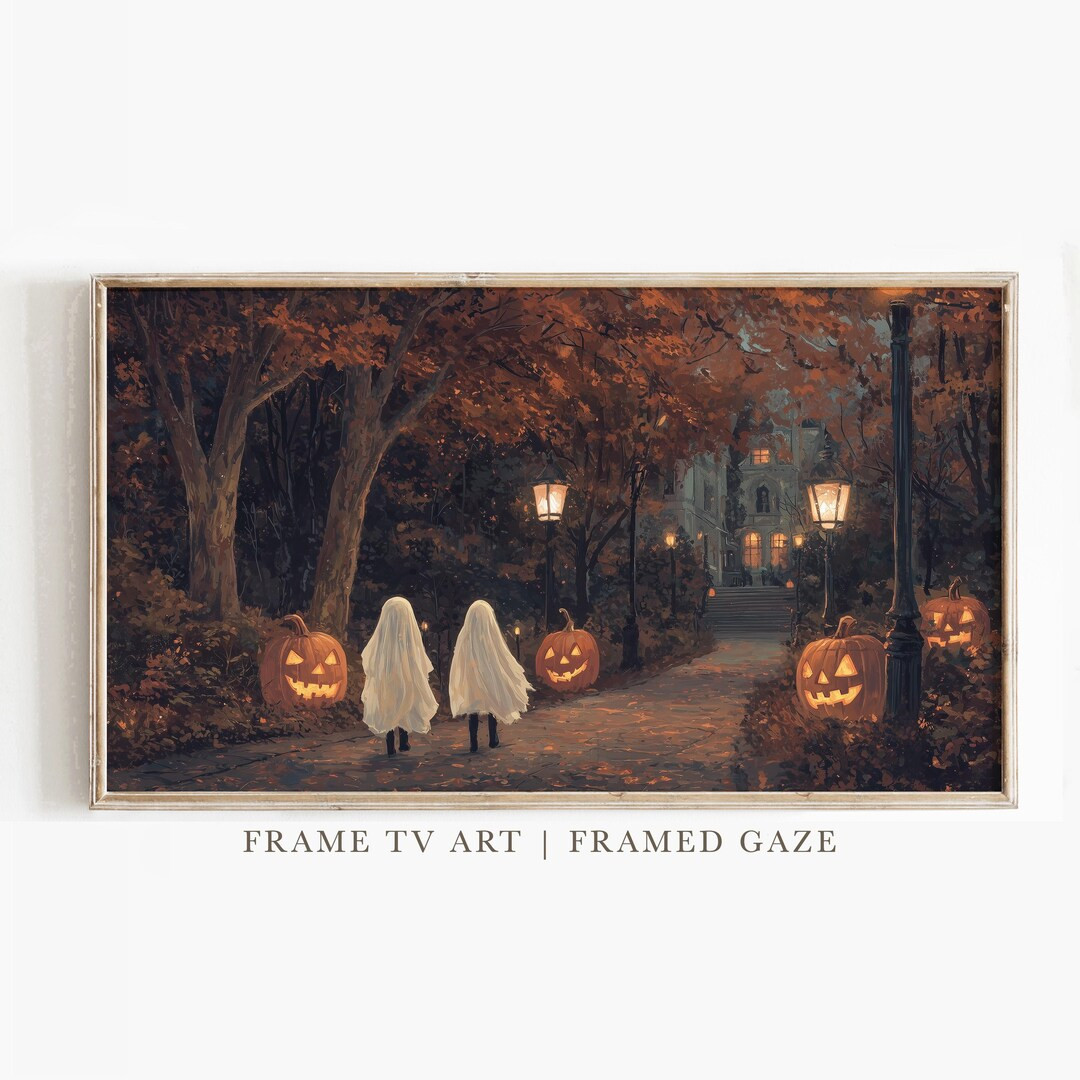 Halloween Ghost Costumes for Samsung Frame TV – Fall Painting | Digital Download - Etsy | Etsy (US)