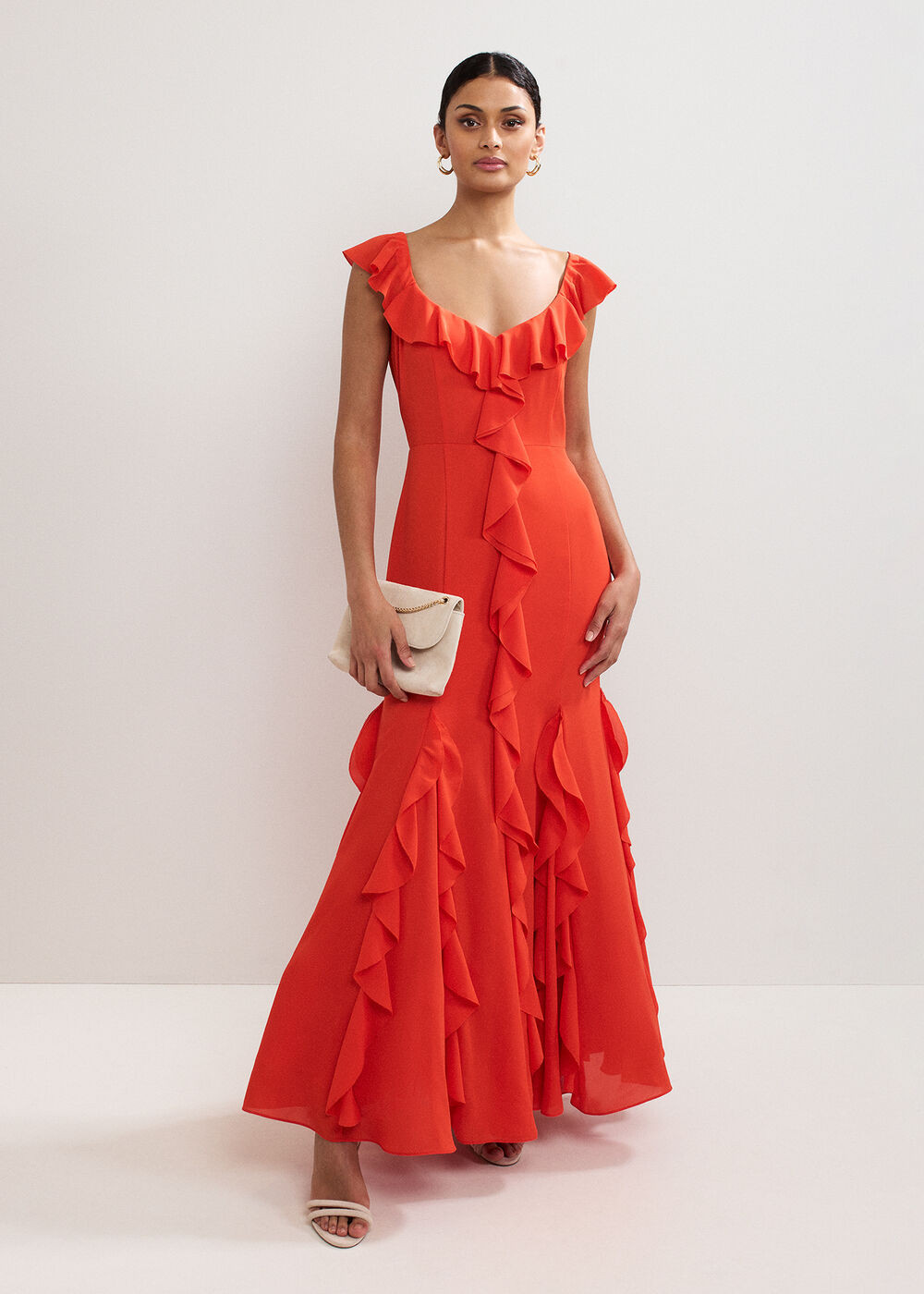 Lianah Ruffle Maxi Dress | Phase Eight UK | | Phase Eight