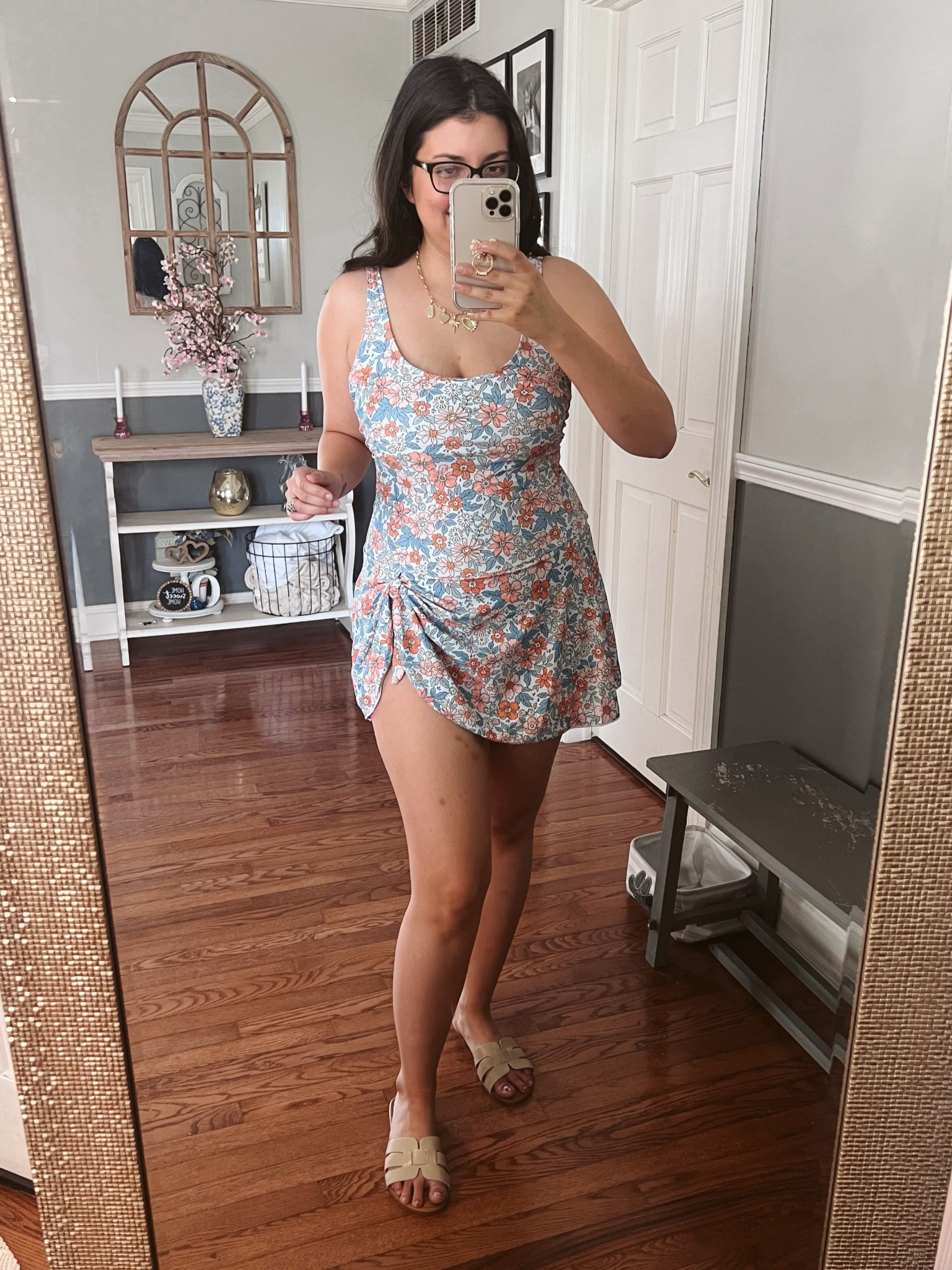 Absolutely love this one piece swim with a little skirt. The design and colors are amazing. 

#LTKSwim #LTKMidsize