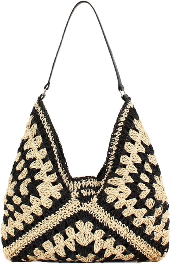 Rejolly Straw Hobo Bag for Women Tote Bag Summer Vacation Beach Handbags Boho Bohemian Style Shou... | Amazon (US)