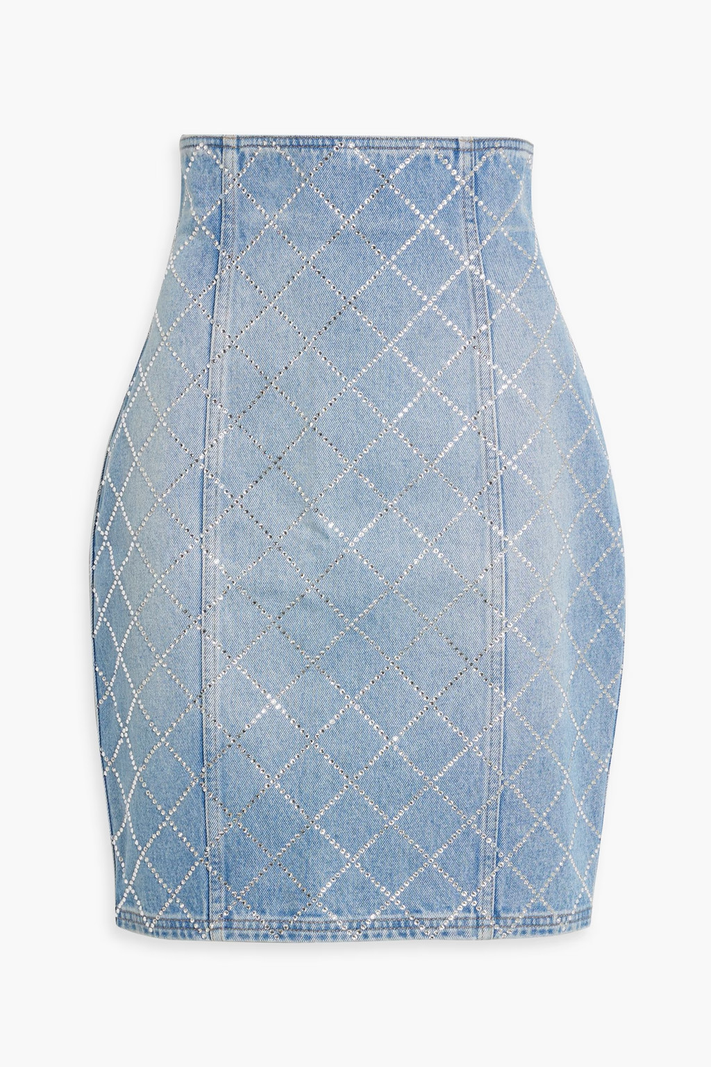 Crystal-embellished denim mini skirt | The Outnet (US and CA)