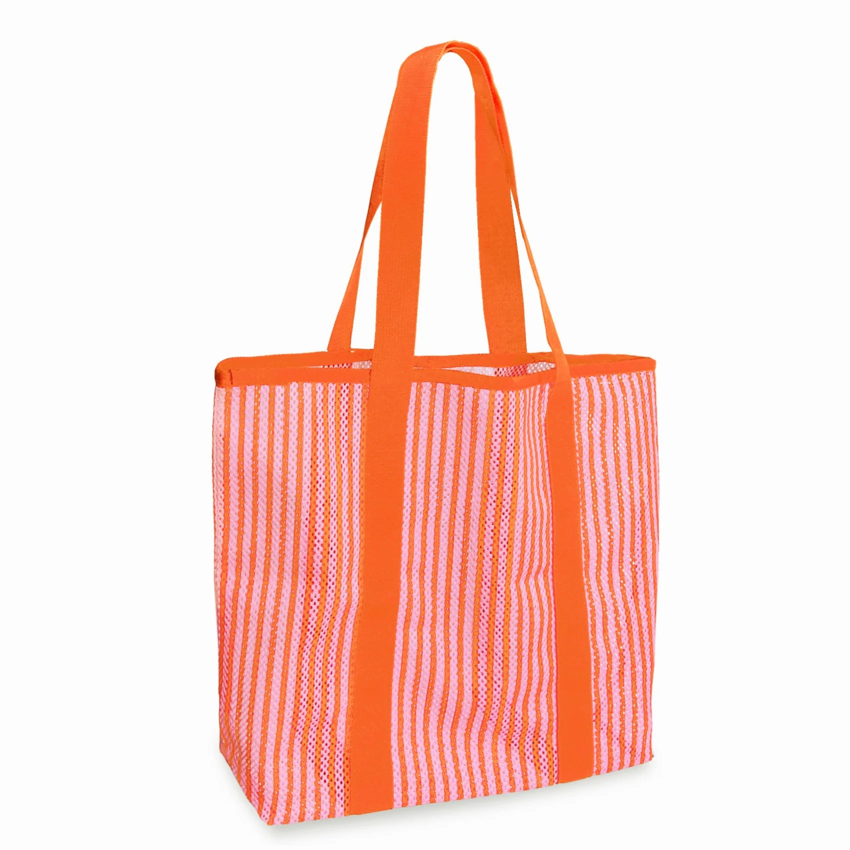 Strip Mesh Beach Tote Bags,Causal Pool Bags for Swimming Picnic Vacation Essentials | Walmart (US)
