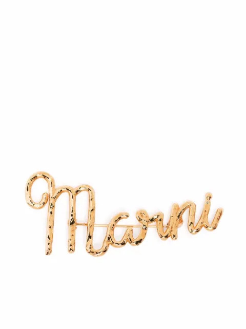 logo-plaque brooch | Farfetch (CA)