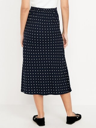 Crepe A-Line Midi Skirt | Old Navy (US)
